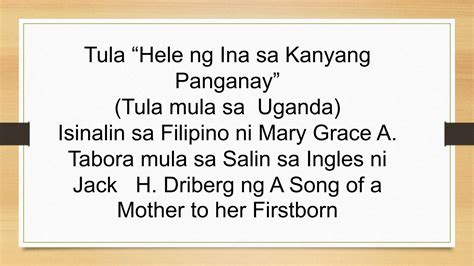 ano ang pagbubuskala|Hele ng Ina sa Kaniyang Panganay .